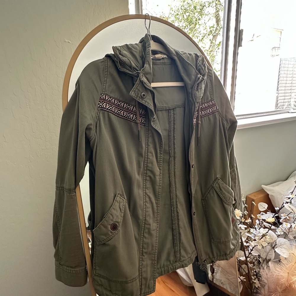 Roxy Olive Green Hooded Jacket